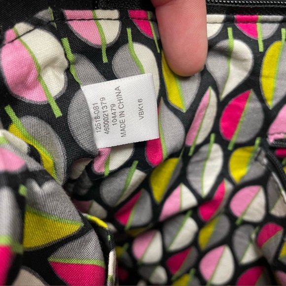 Vera Bradley Black Iconic Glenna Satchel Bag - Picture 14 of 15